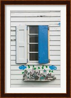 Beach House Blue shutters, Loyalist Cays, Bahamas, Caribbean Fine Art Print