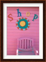 Colorful Sign at Compass Point Resort, Gambier, Bahamas, Caribbean Fine Art Print
