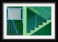 Hotel Staircase (horizontal), Rockley Beach, Barbados Fine Art Print