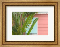 Palm and Pineapple Shutters Detail, Great Abaco Island, Bahamas Fine Art Print