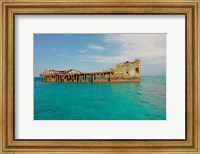 Cement shipwreck, Barnett Harbour, Bahamas Fine Art Print