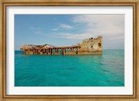 Cement shipwreck, Barnett Harbour, Bahamas Fine Art Print