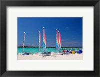 Sailing rentals, Beach, Castaway Cay, Bahamas, Caribbean Fine Art Print