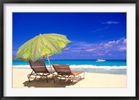 Beach Umbrella, Abaco, Bamahas Fine Art Print