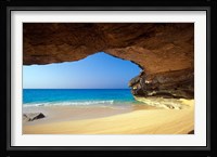 Cave at French Bay, San Salvador Island, Bahamas Framed Print