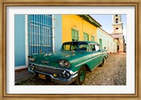 1958 Classic Chevy Car, Trinidad Cuba Fine Art Print