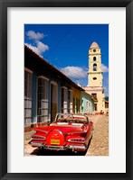 Old worn 1958 Classic Chevy, Trinidad, Cuba Fine Art Print