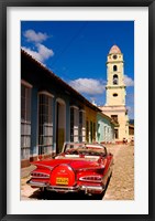 Old worn 1958 Classic Chevy, Trinidad, Cuba Fine Art Print