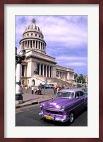 Classic 1950's purple Auto, Havana, Cuba Fine Art Print