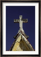 Old cross atop mausoleum, Necropolis Colon, in Vedado, Havana, Cuba Fine Art Print