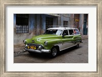 1950's era antique car and street scene from Old Havana, Havana, Cuba Fine Art Print