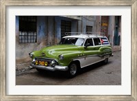 1950's era antique car and street scene from Old Havana, Havana, Cuba Fine Art Print