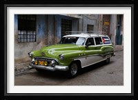 1950's era antique car and street scene from Old Havana, Havana, Cuba Fine Art Print