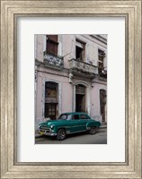 1950's era green car, Havana Cuba Fine Art Print