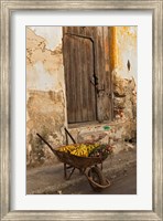 Bananas in wheelbarrow, Havana, Cuba Fine Art Print