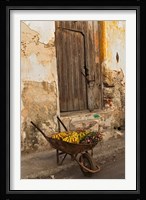 Bananas in wheelbarrow, Havana, Cuba Fine Art Print