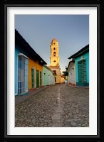 Bell Tower, Plaza Mayor at sunrise, Trinidad, Cuba Fine Art Print