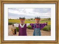 Scarecrows at a lavendar farm in SE Washington Fine Art Print