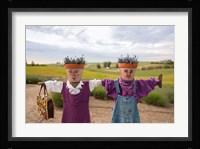 Scarecrows at a lavendar farm in SE Washington Fine Art Print