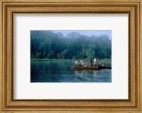 Wildlife from Raft on Oxbow Lake, Morning Fog, Posada Amazonas, Tamboppata River, Peru Fine Art Print