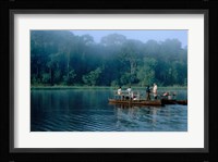 Wildlife from Raft on Oxbow Lake, Morning Fog, Posada Amazonas, Tamboppata River, Peru Fine Art Print