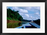 Canoe on the Tambopata River, Peruvian Amazon, Peru Fine Art Print