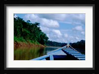 Canoe on the Tambopata River, Peruvian Amazon, Peru Fine Art Print