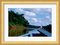 Canoe on the Tambopata River, Peruvian Amazon, Peru Fine Art Print