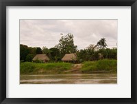 Indian Village on Rio Madre de Dios, Amazon River Basin, Peru Fine Art Print