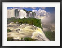 Brazil, Igwacu Waterfalls into the Igwacu River Fine Art Print