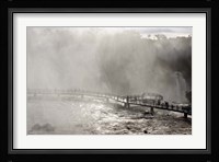 Lookout Engulfed in Mist, Iguassu Falls, Brazil Fine Art Print
