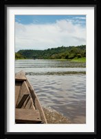 Brazil, Amazon, Valeria River, Boca da Valeria Local wooden canoe Framed Print