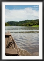 Brazil, Amazon, Valeria River, Boca da Valeria Local wooden canoe Fine Art Print