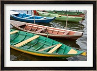 Colorful local wooden fishing boats, Alter Do Chao, Amazon, Brazil Fine Art Print