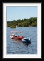 Fishing boats, Amazon, Brazil Framed Print