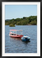 Fishing boats, Amazon, Brazil Framed Print