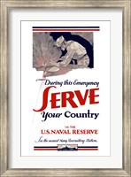 Serve Your Country - US Naval Reserve Fine Art Print