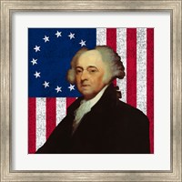 John Adams Against the American Flag Fine Art Print