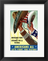 American's All - Let's Fight for Victory Fine Art Print