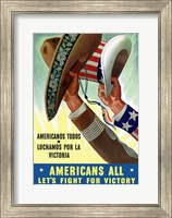 American's All - Let's Fight for Victory Fine Art Print