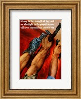 Hands with Tools and Guns Fine Art Print