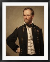 Union Civil War General William Tecumseh Sherman (color) Fine Art Print