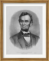 Vintage Abraham Lincoln (black & white) Fine Art Print