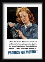 Produce for Victory - Man for Man Fine Art Print