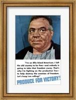 Produce for Victory - Ellis Island American Fine Art Print