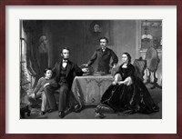President Abraham Lincoln and His Family Fine Art Print
