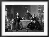 President Abraham Lincoln and His Family Fine Art Print