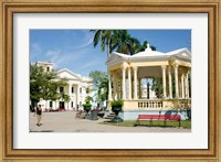 Gazebo in center of downtown, Santa Clara, Cuba Fine Art Print