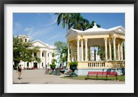 Gazebo in center of downtown, Santa Clara, Cuba Fine Art Print