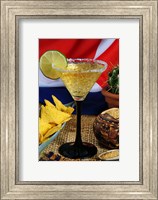 Daiquiri cocktail and Cuban flag Fine Art Print